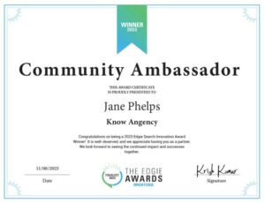 BrightEdge Community Ambassador Award Certificate
